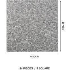 Livingandhome Grey Modern Carpet Squares PVC Flooring Peel And Stick