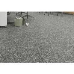 Livingandhome Grey Modern Carpet Squares PVC Flooring Peel And Stick -Quality Flooring Store 76455690 3