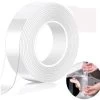 Double Sided Tape Extra Strong Nano Double Sided Adhesive Tapes Clear Removable Adhesive Strips Traceless Double Sided Washable Tape For Carpet Photo Frame Kitchen