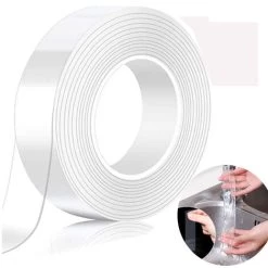 Double Sided Tape Extra Strong Nano Double Sided Adhesive Tapes Clear Removable Adhesive Strips Traceless Double Sided Washable Tape For Carpet Photo Frame Kitchen