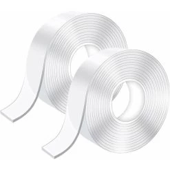 Extra Strong Double Sided Adhesive Tape 6M Clear Washable Thin Nano Tape Removable Traceless Non Slip Reusable Double Sided Gel Tape For Carpet, Home Or Office