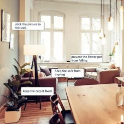 6M Double Sided Extra Strong 2 Pcs Double Sided Clear Strong Nano No Drilling Tape Reusable Multifunctional Washable Double Sided Tape For Carpets Cars (3M -Quality Flooring Store 91167836 5