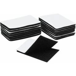 Set Of 15 Double-sided Scratch Stickers Extra Strong Double-sided Adhesive Tape (rectangle 6 X 4 Cm, Black)，
