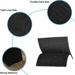 Set Of 15 Double-sided Scratch Stickers Extra Strong Double-sided Adhesive Tape (rectangle 6 X 4 Cm, Black)， -Quality Flooring Store 91172323 3