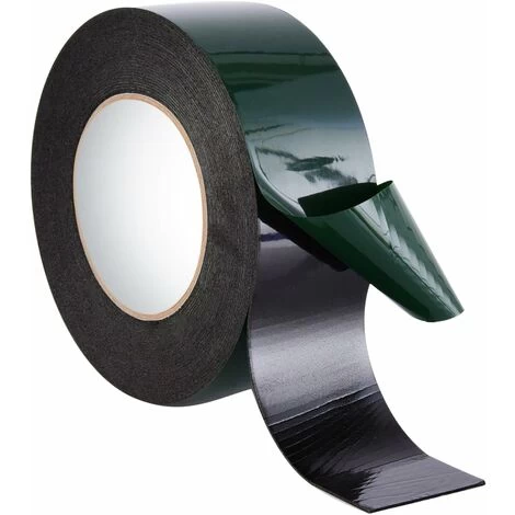 10m (50mm) Double Sided Foam Tape Waterproof Sponge Tape, Black 1 10m (50mm) Double Sided Foam Tape Waterproof Sponge Tape, Black