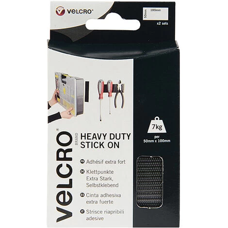VELCRO® VELCRO Brand 60239 VELCRO Brand Heavy-Duty Stick On Strips (2) 50 X 100mm Black VEL60239 3 VELCRO® VELCRO Brand 60239 VELCRO Brand Heavy-Duty Stick On Strips (2) 50 X 100mm Black VEL60239 - Image 3