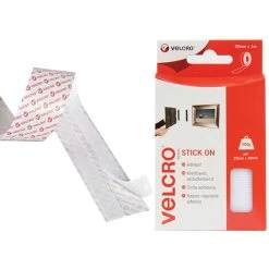 VELCRO® VELCRO Brand 60210 VELCRO Brand Stick On Tape 20mm X 1m White VEL60210
