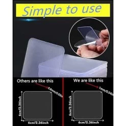 Double Sided Mounting Tape, Pack Of 20 Pieces, Squares (2.36inch2.36inch), Nano Adhesive Tape Double Sided Stickies Tape, Washable Removable Multipurpose Clear Industrial Tape -Quality Flooring Store 93488147 4