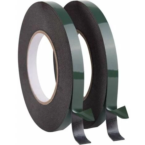 2 Roll 12mm Double Sided Adhesive Tape, Extra Strong Double Sided Scotch Waterproof Mounting Tape For Automotive LED Moldings (15m Each Roll) 1 2 Roll 12mm Double Sided Adhesive Tape, Extra Strong Double Sided Scotch Waterproof Mounting Tape For Automotive LED Moldings (15m Each Roll)
