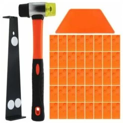 Laminate Flooring Installation Kit With 40 Punch Block Spacers Heavy Duty Pull Up Bar And Fiberglass MalletLaminate Flooring Installation Kit2 Non-Slip Soft Grip