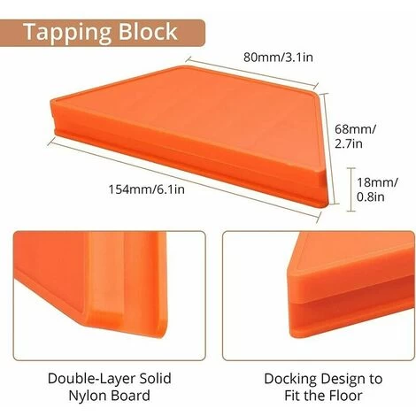 Laminate Flooring Installation Kit With 40 Punch Block Spacers Heavy Duty Pull Up Bar And Fiberglass MalletLaminate Flooring Installation Kit2 Non-Slip Soft Grip 4 Laminate Flooring Installation Kit With 40 Punch Block Spacers Heavy Duty Pull Up Bar And Fiberglass MalletLaminate Flooring Installation Kit2 Non-Slip Soft Grip - Image 4