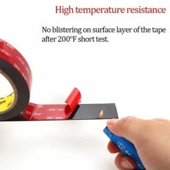 Double Sided Adhesive Tape, Strong Mounting Adhesive For Indoor & Outdoor, Waterproof, High Temperature Resistance (25mm 3m) -Quality Flooring Store 95709468 4