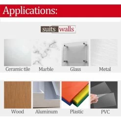 Double Sided Adhesive Tape, Strong Mounting Adhesive For Indoor & Outdoor, Waterproof, High Temperature Resistance (25mm 3m) -Quality Flooring Store 95709468 5