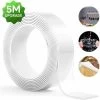 LITZEE Miscellaneous Adhesive Tape Ultra Strong Double Sided Adhesive Tape Washable Without Leaving Traces Transparent 5m