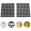 LITZEE 100 Pcs Self-adhesive Scratch Tape Round,10mm Circles With Self Adhesive Hooks And Loops(Black)