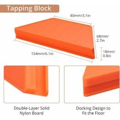 Laminate Flooring Installation Kit, Laminate Flooring Installation Kit With 60 Punching Block Spacers, Heavy-Duty Pull-Up Bar And Fiberglass Mallet, Non-Slip Soft Grip -Quality Flooring Store 97813621 5