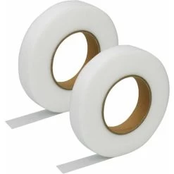 2PCS White Hem Iron-on Tape 2cm X 64m, Double Sided Quick Iron-on Tape For Fabric Curtains To Reinforce Clothes Pants